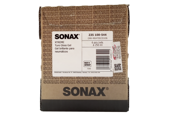 کارتن 6 عددی ژل براق کننده تایر سوناکس SONAX XTREME Tyre Gloss Gel – کد235100