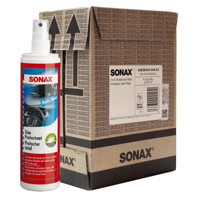 کارتن 6 عددی محافظ مات سطوح مصنوعی و پلاستيكی سوناکس SONAX Trim Protectant Silky Matt