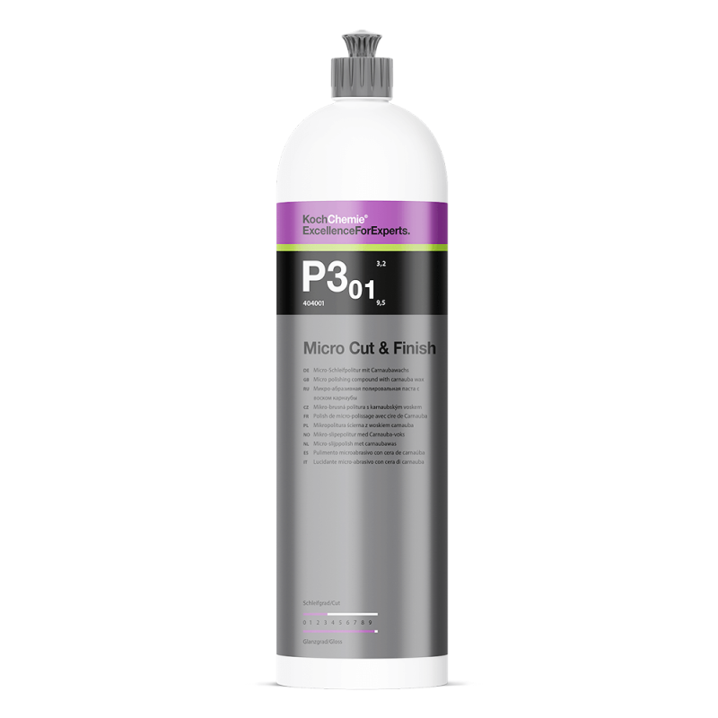 پولیش نرم و آنتی هولوگرام کوکمی - کخ کیمی مخصوص بدنه خودرو Koch Chemie P3.01 Micro Cut & Finish Compound کد - 404001