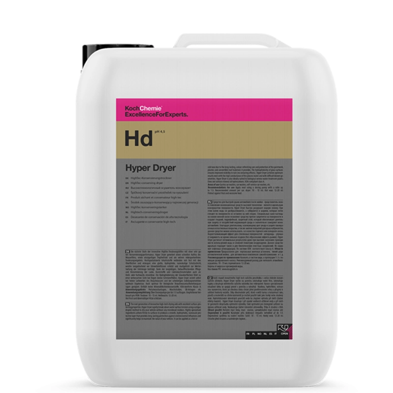 محافظ و خشک‌کن پیشرفته گالن 10 لیتری کوکمی-کخ کیمی مخصوص بدنه خودرو Koch Chemie Hd Hyper Dryer