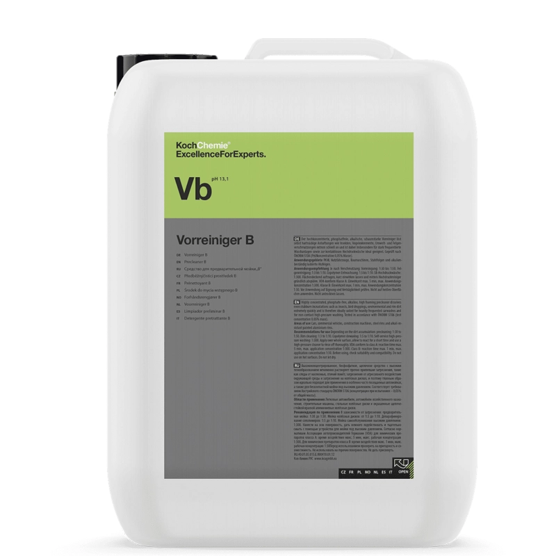 پاک‌کننده تخصصی پیش از شستشو 11 لیتری کوکمی-کخ کیمی مخصوص خودرو و کامیون Koch Chemie Vb Precleaner B