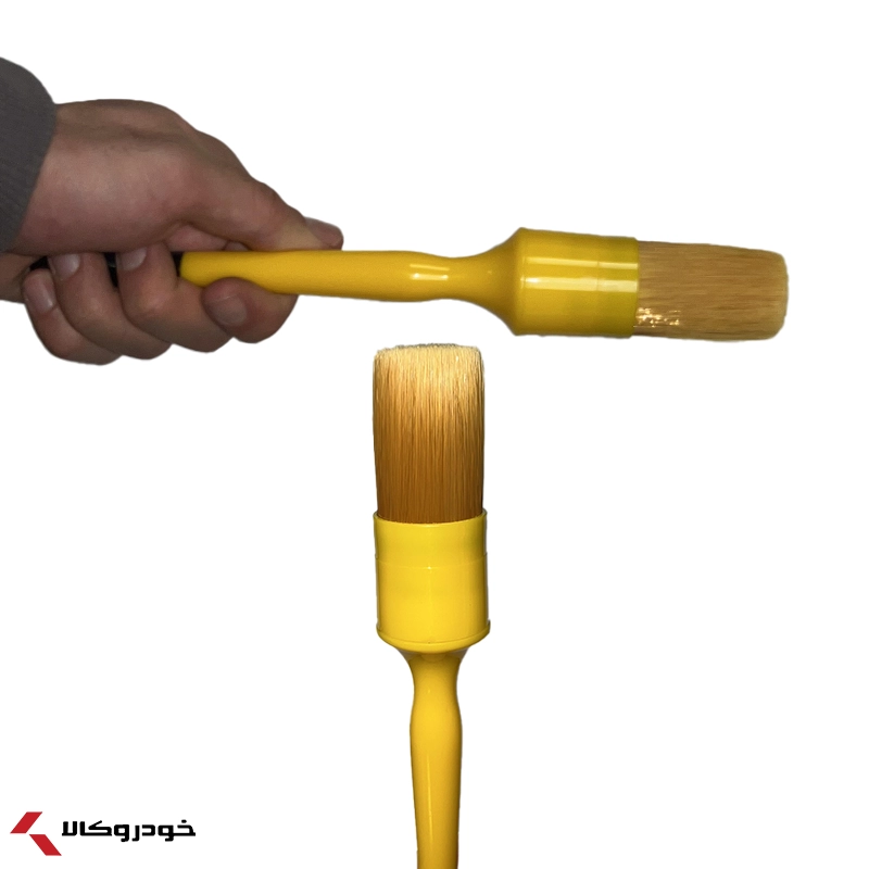 فرچه زرد اسید و باز پک 6 عددی مخصوص تمیزکاری بخشهای مختلف خودرو