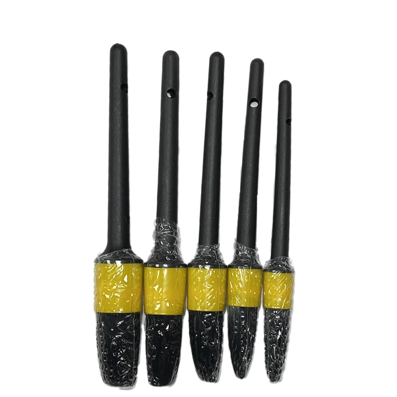 برس دیتیلینگ مشکی زرد در بسته 5 عددی