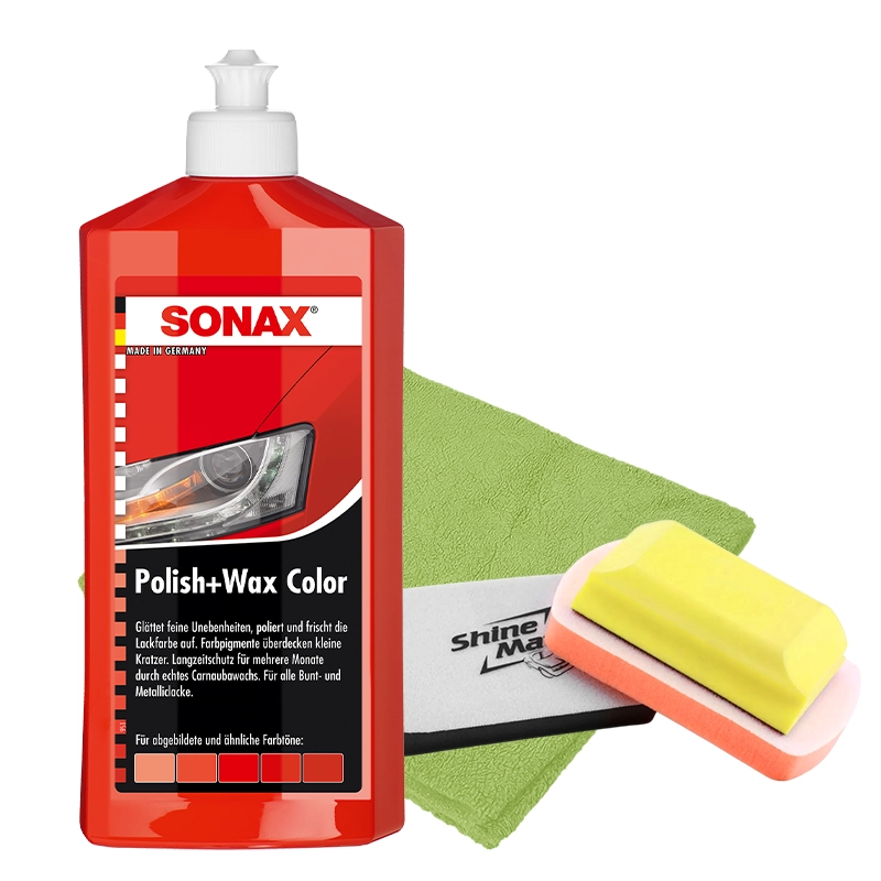 احیای رنگ و براق‌کننده بدنه خودرو قرمز