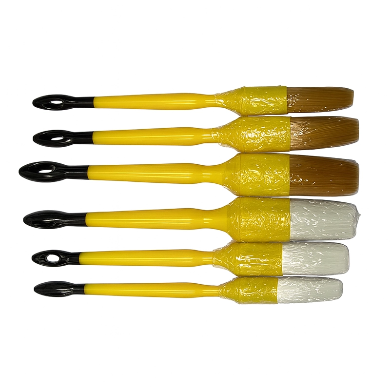 پک 6 عددی فرچه اسید و باز زرد مناسب شستشوی قطعات خودرو