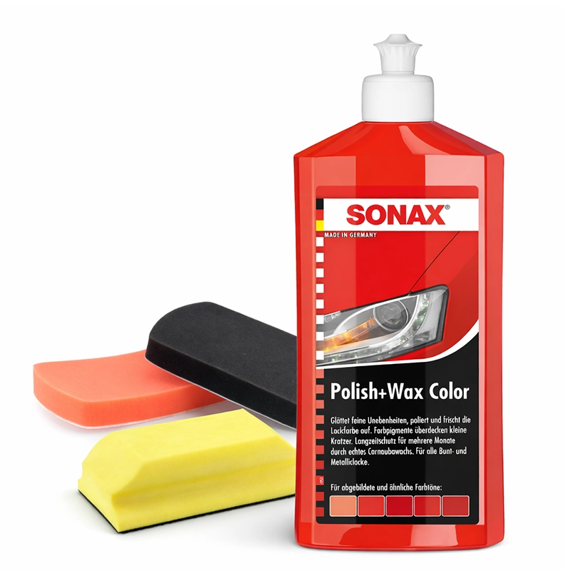 پولیش و واکس ماشین رنگ قرمز